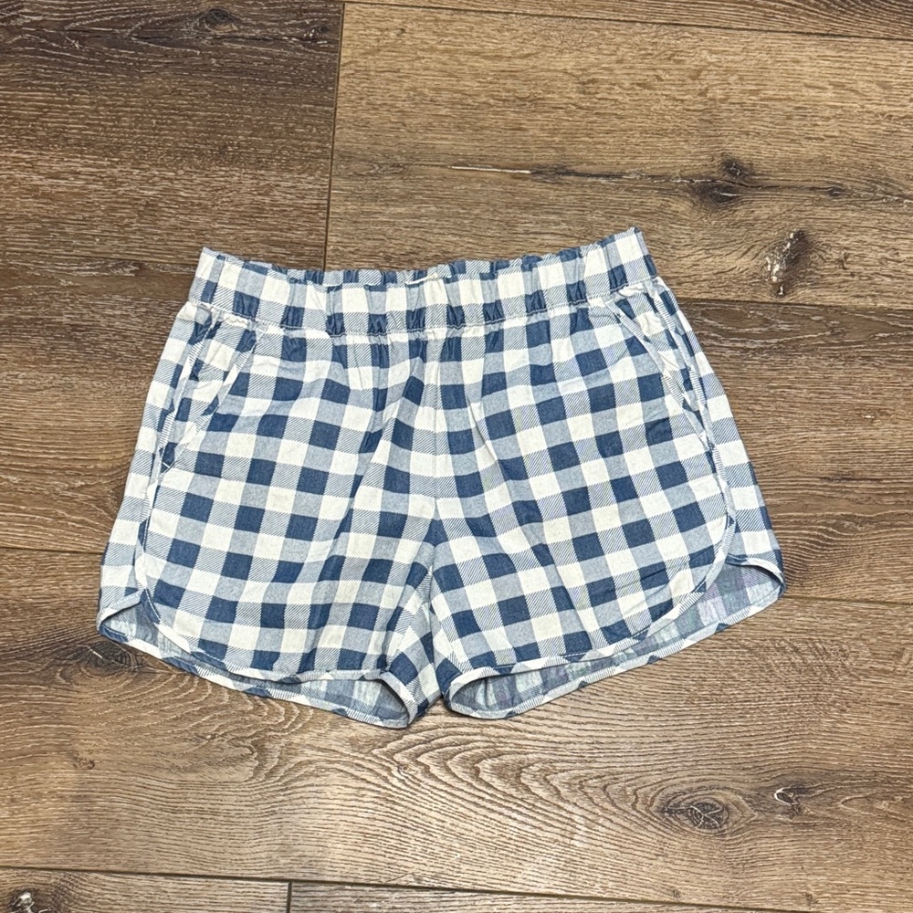 Madewell shorts blue‎ and white XS